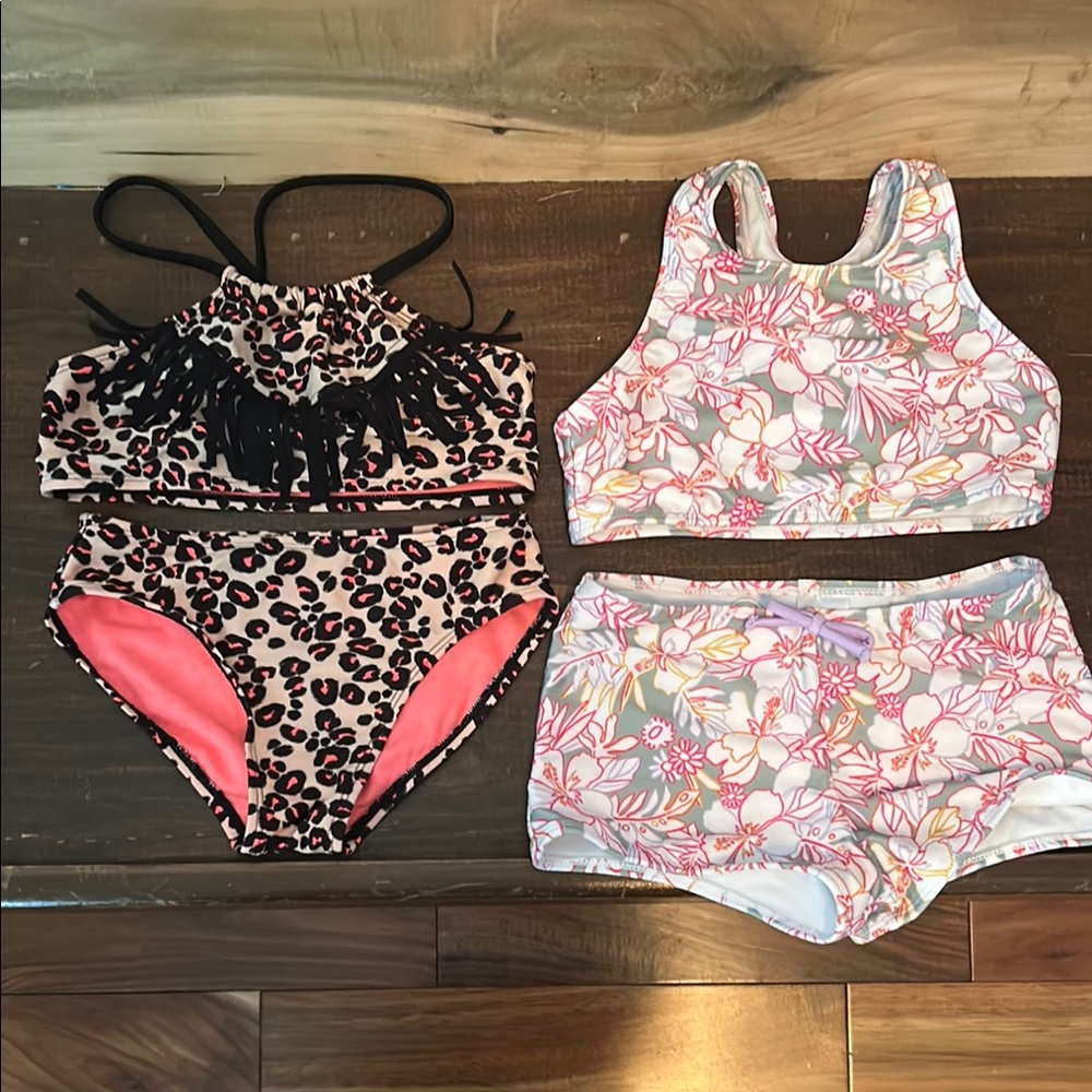 Leopard and Floral Bikini Set